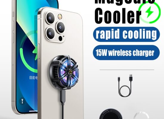 Mobile Phone Cooler,iPhone Radiator, Cell Phone Cooling Fan, Smart Phone Heat Sink, Wireless Charger iPhone Mobile Phone,