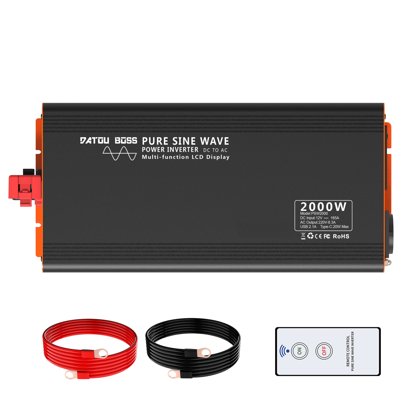 DATOUBOSS Pure Sine Wave Inverter 4000W DC 12V 24V 36V 48V 60V To AC ...