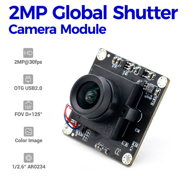 AR0234 camera module, global shutter USB camera, 2.3MP industrial camera, wide angle UVC camera, Joyllon camera module manufacturer, fixed focus embedded camera, IR-Cut USB camera