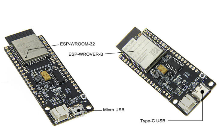 ESP32-WROOM-32 development board module with WiFi and Bluetooth REV1