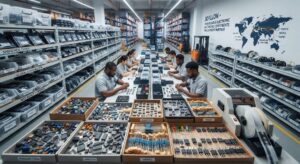 Electronic components global sourcing and quality component inventory at Joyllon in Shenzhen, China.
