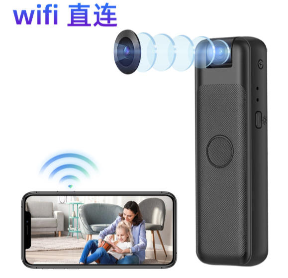 2K body camera M8 with portable clip-on design and night vision lens