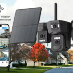 2026 9MP Three-Lens Solar PTZ Camera with 4G SIM Card for Outdoor Security