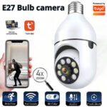 Tuya E27 Bulb Camera installed in a socket for smart home security