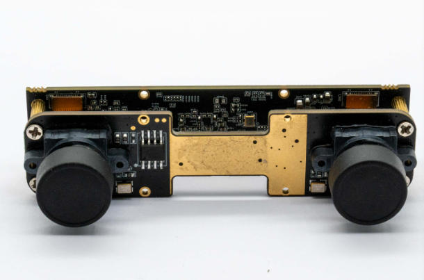 Stereo depth AI camera module MV14 with dual global shutter sensors and NPU